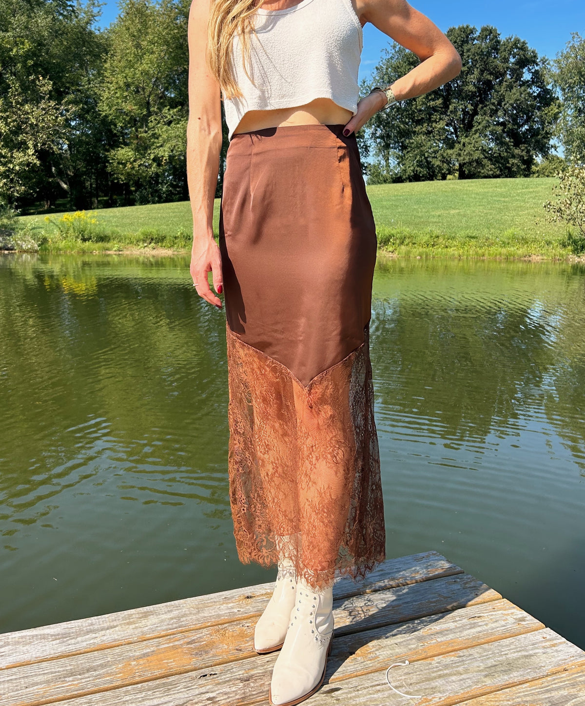 Maple Lace Maxi Skirt