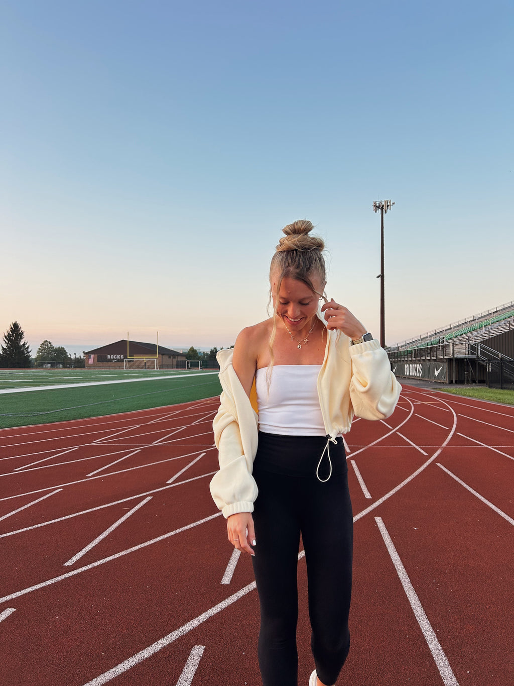 Varsity Fleece Drawstring Jacket
