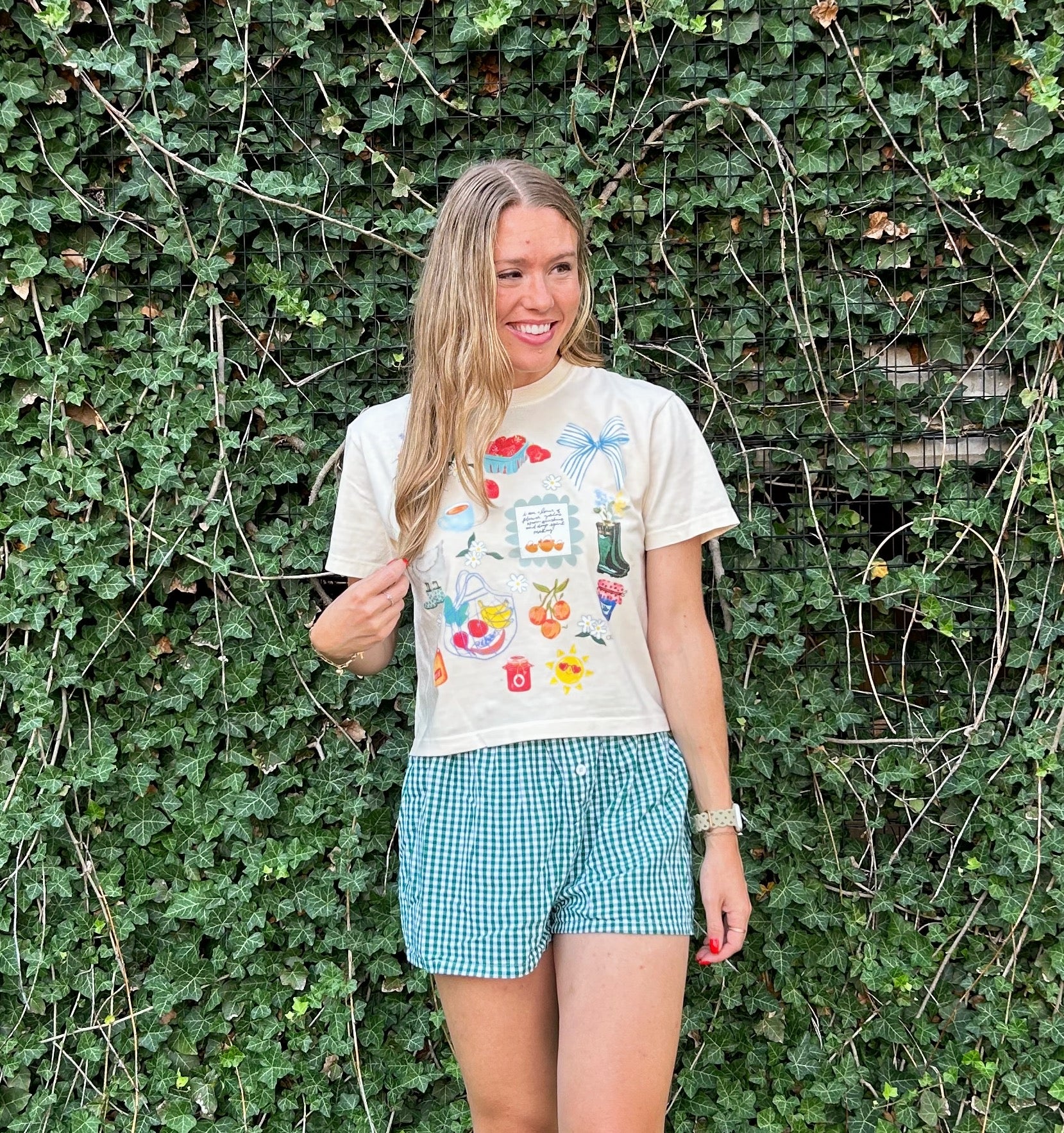 Market Day Cropped Graphic Tee