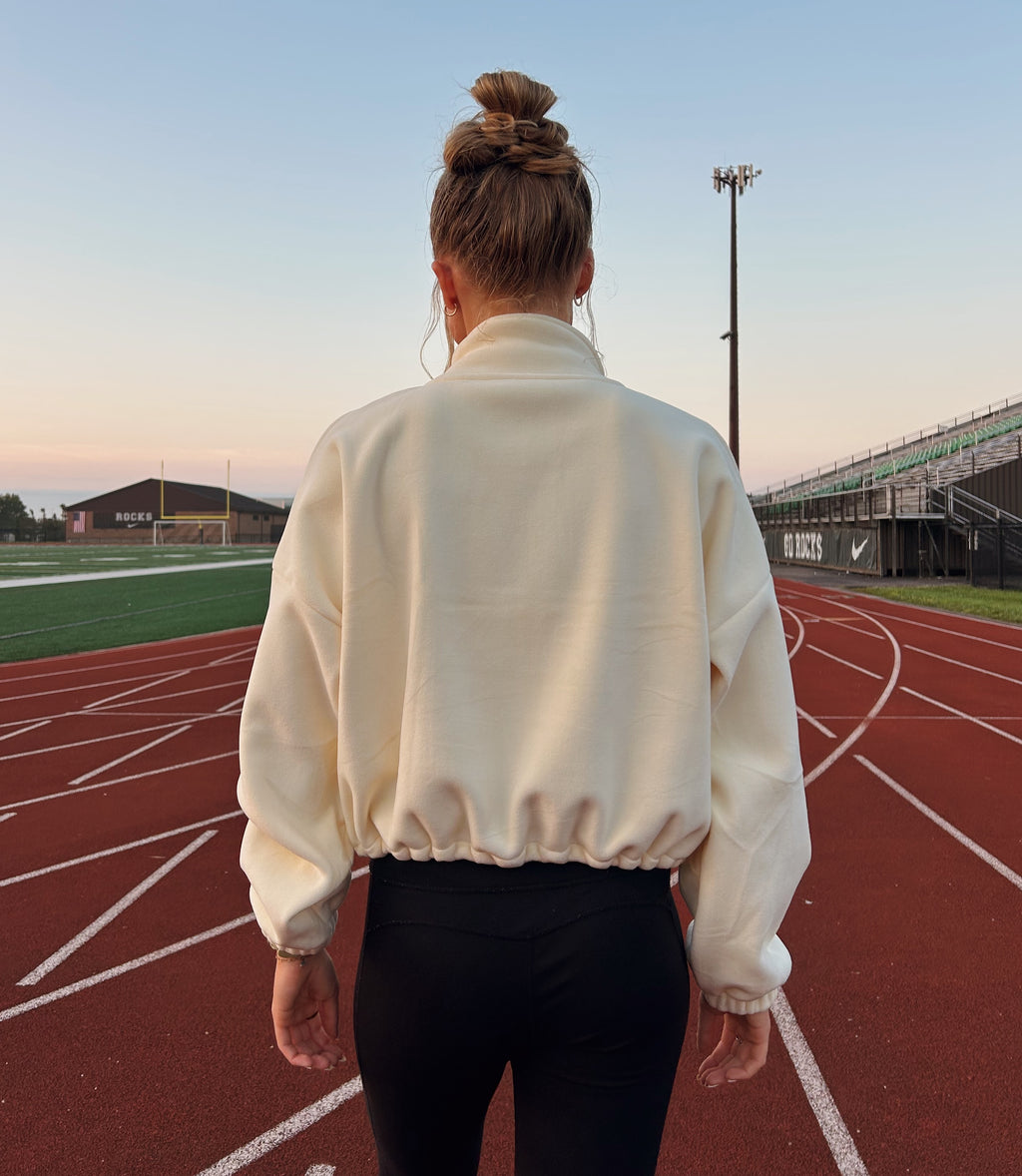 Varsity Fleece Drawstring Jacket